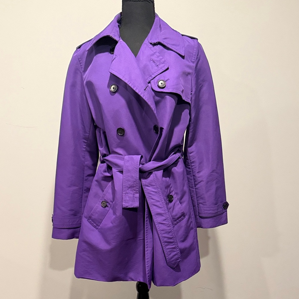 Ralph Lauren Rich Purple Trench Coat